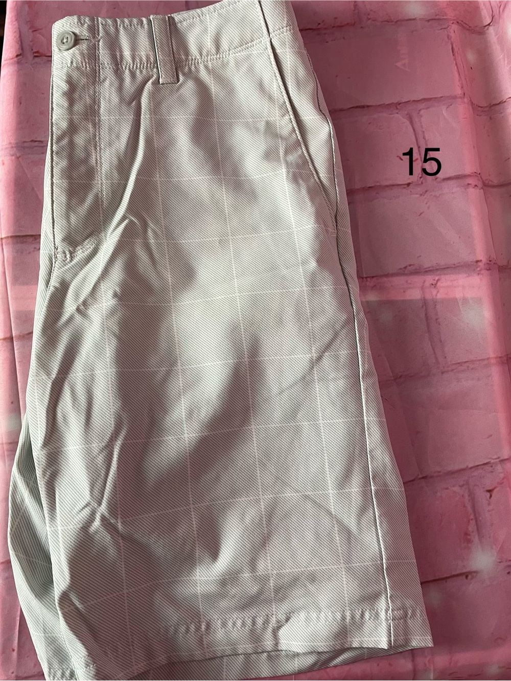 PGA Tour Men's Light Gray Windowpane Golf Pants